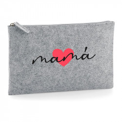 BOLSO DE MANO SHOPPER FIELTRO CORAZON + NOMBRE