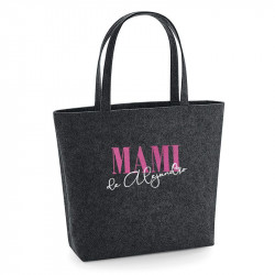 BOLSO SHOPPER FIELTRO PALABRA (MAMÁ DE/MADRINA DE...) + NOMBRE