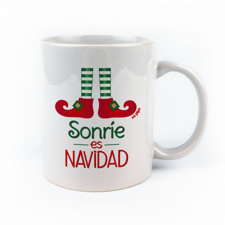 TAZA CERÁMICA "SONRÍE HOY ES NAVIDAD"