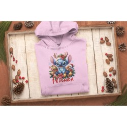 SUDADERA STITCH NAVIDAD 4 CON CAPUCHA