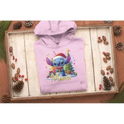 SUDADERA STITCH NAVIDAD 3 CON CAPUCHA