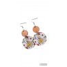 PENDIENTES CORCHO CON FLORES