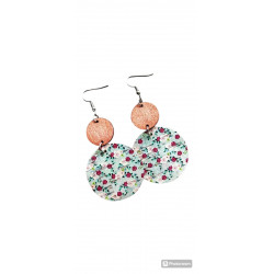 PENDIENTES CORCHO CON FLORES