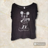 CAMISETA MICKEY MOUSSE CORAZÓN JASPEADA