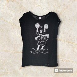 CAMISETA MICKEY MOUSSE CORAZÓN LETRAS