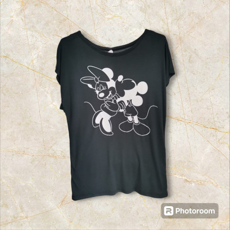 CAMISETA MICKEY Y MINNIE BESO LISA