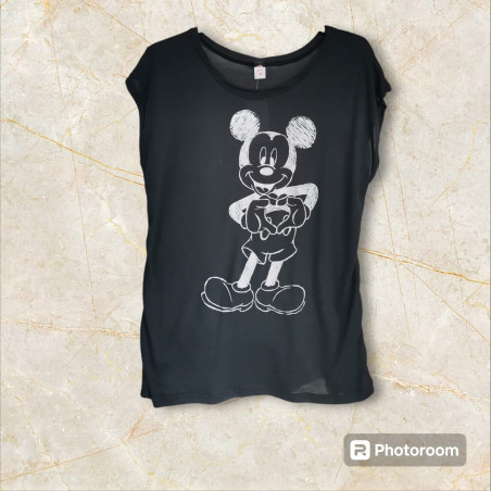 CAMISETA MICKEY MOUSSE CORAZÓN LISA