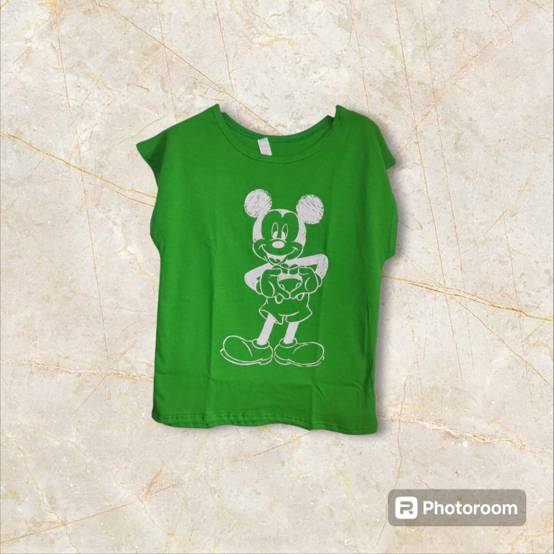 CAMISETA MICKEY MOUSSE CORAZÓN LISA