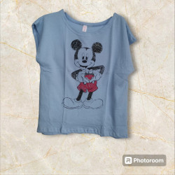 CAMISETA MICKEY MOUSSE CORAZÓN LISA