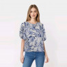 BLUSA ESTAMPADA ESPALDA ABIERTA