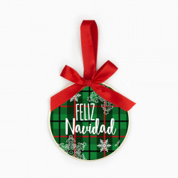 BOLA NAVIDAD MADERA "FELIZ NAVIDAD"