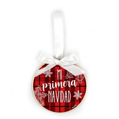 BOLA NAVIDAD MADERA "MI PRIMERA NAVIDAD"