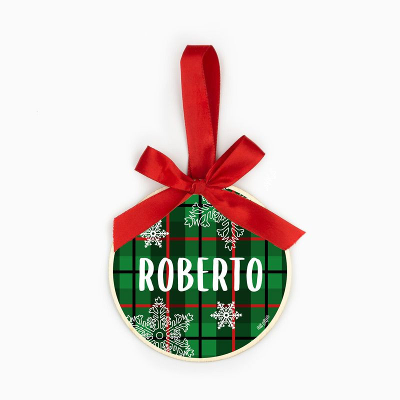 BOLA NAVIDAD MADERA PERSONALIZADA