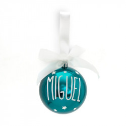 BOLA CON LAZO NAVIDAD ESTRELLAS PERSONALIZADA